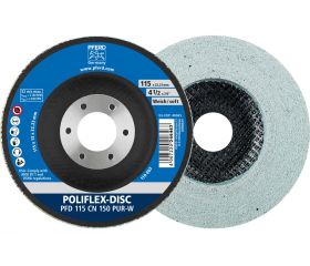 Disco Poliflex PFD Ø 115x14 mm agujero Ø 22,23 mm aglomerante PUR blando SIC150