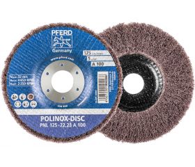 Disco abrasivo de vellón POLINOX PNL Ø 125 mm agujero Ø 22,23 mm A100 para lijado fino y acabado