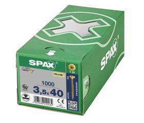 CABEZA MÚLTIPLE PLANA SPAX T-STAR PLUS T20 ROSCA PARCIAL YELLOX 1000 UD.