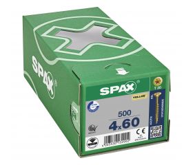 CABEZA MÚLTIPLE PLANA SPAX T-STAR PLUS T20 ROSCA PARCIAL YELLOX 500 UD.