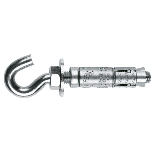 ZA-GA [CP] Anclaje de zamak para cargas medias-altas en materiales macizos o huecos. Gancho