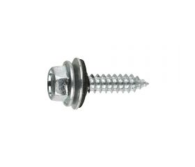 [CP AUE + ARVUL] Tornillo rosca chapa con cabeza hexagonal. Tornillo con arandela vulcanizada de acero-EPDM