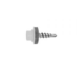 [CP FS 9010] Tornillo cubierta metal madera. RAL 9010. Blanco