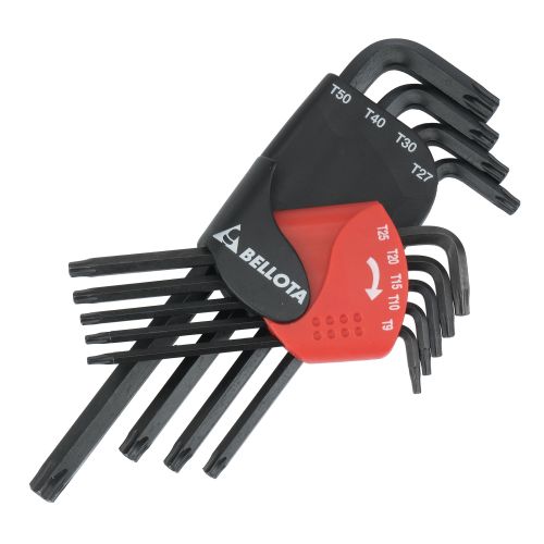 Juego 9 Llaves Torx Inviolables Pavonadas / 6459-9 TIP