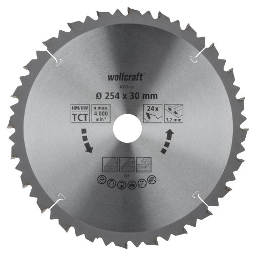 1 disco de sierra de corte e ingleteado CT 24 dientes ø254mm