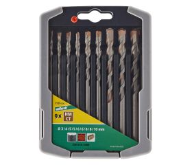 Juego de brocas para hormigón con filo de carburo de tungsteno