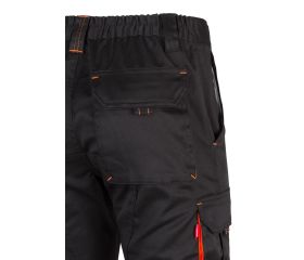 103008S.PANTALÓN STRETCH BICOLOR NEGRO/NARANJA FLÚOR 34