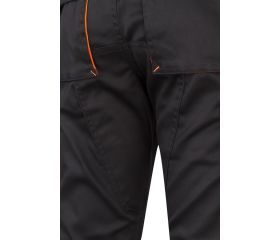 103008S.PANTALÓN STRETCH BICOLOR NEGRO/NARANJA FLÚOR 34