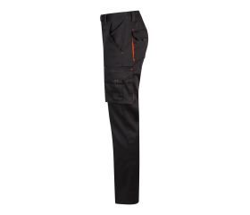 103008S.PANTALÓN STRETCH BICOLOR NEGRO/NARANJA FLÚOR 34