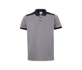 105519S.POLO STRETCH BICOLOR MC GRIS/NEGRO 2XL