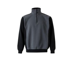 105703.SUDADERA BICOLOR CREMALLERA GRIS/NEGRO 2XL