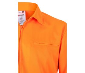 153.CAZADORA BICOLOR AV AZUL MARINO/NARANJA FLÚOR 2XL