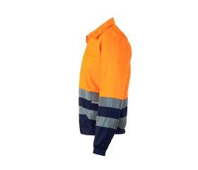 153.CAZADORA BICOLOR AV AZUL MARINO/NARANJA FLÚOR 2XL