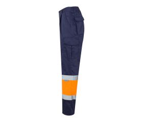 157.PANTALÓN BICOLOR AV AZUL MARINO/NARANJA FLÚOR S