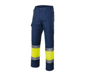 157.PANTALÓN BICOLOR AV AZUL MARINO/AMARILLO FLÚOR S