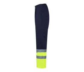 158.PANTALÓN BICOLOR AV AZUL MARINO/AMARILLO FLÚOR 2XL