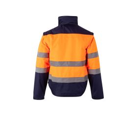 161.CAZADORA BICOLOR AV AZUL MARINO/NARANJA FLÚOR 2XL