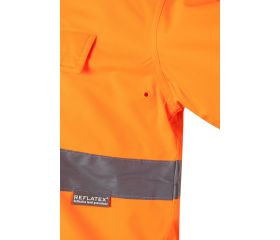 166.PARKA BICOLOR AV AZUL MARINO/NARANJA FLÚOR 2XL