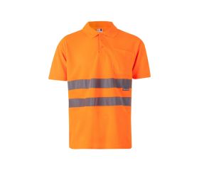 172.POLO MC AV NARANJA FLÚOR 2XL