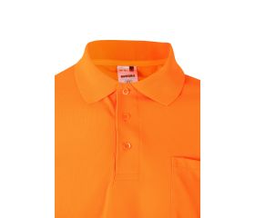 174.POLO ML AV NARANJA FLÚOR 2XL