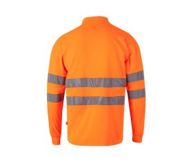 174.POLO ML AV NARANJA FLÚOR 2XL