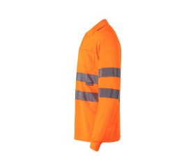 174.POLO ML AV NARANJA FLÚOR 2XL