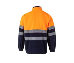 182.FORRO POLAR BICOLOR AV AZUL MARINO/NARANJA FLÚOR 2XL