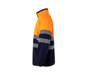 182.FORRO POLAR BICOLOR AV AZUL MARINO/NARANJA FLÚOR 2XL