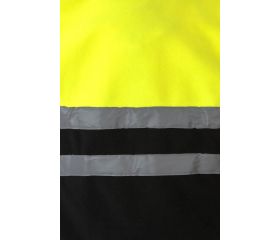 183.CHAQUETA POLAR BICOLOR AV NEGRO/AMARILLO FLÚOR 2XL