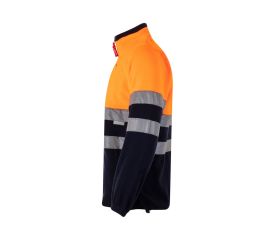 183.CHAQUETA POLAR BICOLOR AV AZUL MARINO/NARANJA FLÚOR L