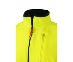 183.CHAQUETA POLAR BICOLOR AV AZUL MARINO/AMARILLO FLÚOR XS