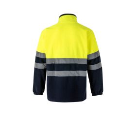 183.CHAQUETA POLAR BICOLOR AV AZUL MARINO/AMARILLO FLÚOR XS