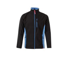 201504.CHAQUETA POLAR BICOLOR NEGRO/CELESTE 2XL