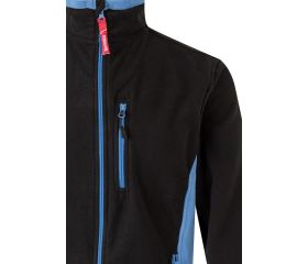 201504.CHAQUETA POLAR BICOLOR NEGRO/CELESTE 2XL