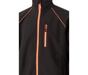 206001.SOFT SHELL BICOLOR NEGRO/NARANJA FLÚOR 2XL