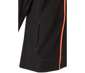 206001.SOFT SHELL BICOLOR NEGRO/NARANJA FLÚOR 2XL