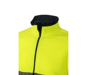 301503.CHAQUETA POLAR BICOLOR AV AZUL MARINO/AMARILLO FLÚOR 2XL