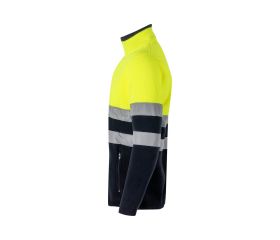 301503.CHAQUETA POLAR BICOLOR AV AZUL MARINO/AMARILLO FLÚOR 2XL