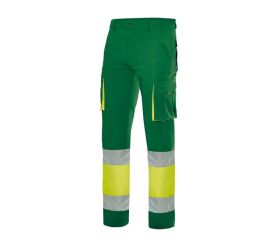 303007.PANTALÓN 100% ALGODÓN AV VERDE/AMARILLO FLÚOR 2XL