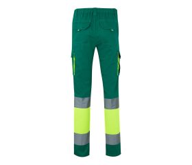 303007.PANTALÓN 100% ALGODÓN AV VERDE/AMARILLO FLÚOR 2XL