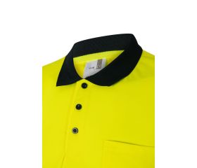 305504.POLO BICOLOR MC AV AZUL MARINO/AMARILLO FLÚOR 2XL