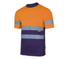 305506.CAMISETA TÉCNICA BICOLOR AV AZUL MARINO/NARANJA FLÚOR 2XL