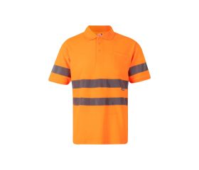 305512.POLO ALGODÓN MC AV NARANJA FLÚOR 2XL