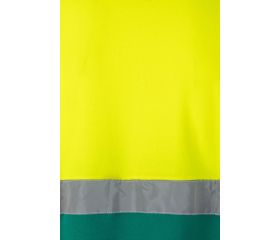 305513.POLO ALGODÓN BICOLOR MC AV VERDE/AMARILLO FLÚOR 2XL