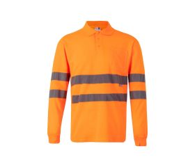 305514.POLO ALGODÓN ML AV NARANJA FLÚOR 2XL