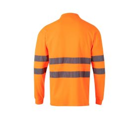 305514.POLO ALGODÓN ML AV NARANJA FLÚOR 2XL