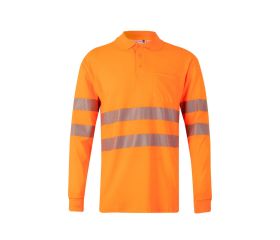 305524.POLO ALGODÓN ML RS NARANJA FLÚOR 2XL