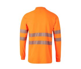 305524.POLO ALGODÓN ML RS NARANJA FLÚOR 2XL