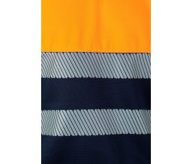 305703.SUDADERA BICOLOR CREMALLERA RS AZUL NAVY/NARANJA FLÚOR 2XL