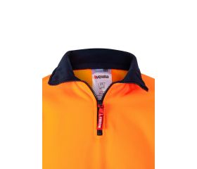 305703.SUDADERA BICOLOR CREMALLERA RS AZUL NAVY/NARANJA FLÚOR 2XL